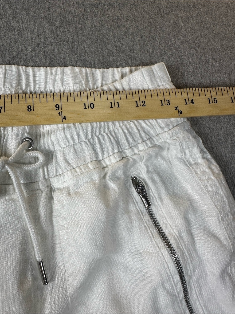 Athleta Cabo Linen Wide Leg Pants Women’s Size 4 White 100% Linen Drawstring - Picture 10 of 13